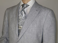 Men's ENZO 100% Linen Spring Summer Suit Light Weight Breathable E58302-4 Gray