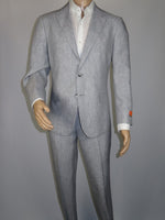 Men's ENZO 100% Linen Spring Summer Suit Light Weight Breathable E58302-4 Gray
