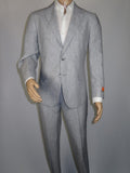 Men's ENZO 100% Linen Spring Summer Suit Light Weight Breathable E58302-4 Gray