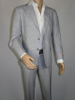 Men's ENZO 100% Linen Spring Summer Suit Light Weight Breathable E58302-4 Gray