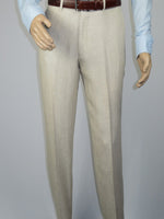 Men's ENZO Linen Spring Summer Suit Light Weight Breathable E58302-7 Natural