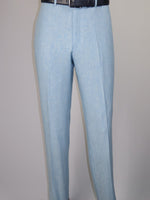 Men's ENZO Linen Spring Summer Suit Light Weight Breathable E58302-9 Light Blue