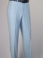 Men's ENZO Linen Spring Summer Suit Light Weight Breathable E58302-9 Light Blue