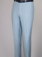 Men's ENZO Linen Spring Summer Suit Light Weight Breathable E58302-9 Light Blue