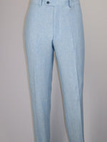 Men's ENZO Linen Spring Summer Suit Light Weight Breathable E58302-9 Light Blue