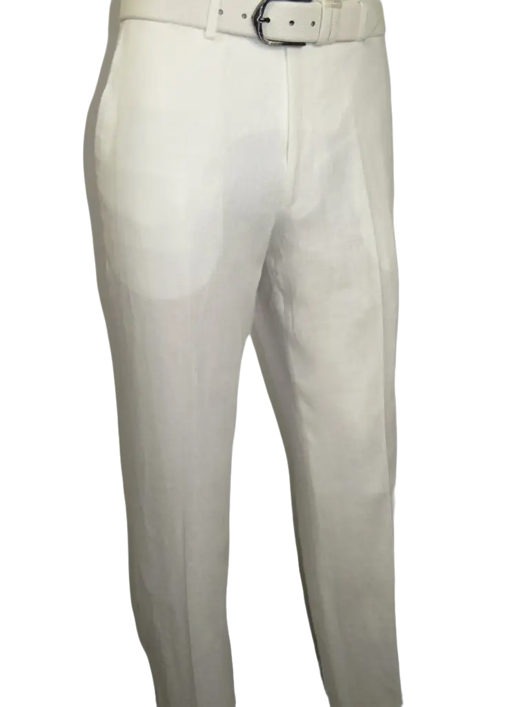 Men's ENZO Linen Spring Summer Suit Light Weight Breathable E58302-1 White