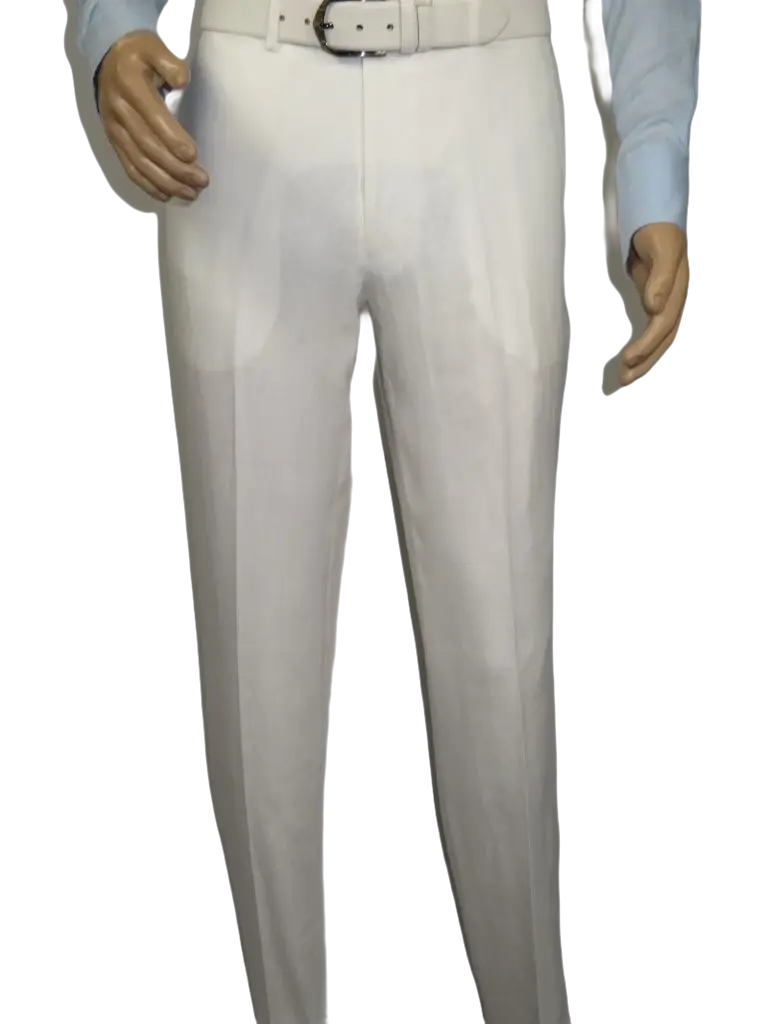 Men's ENZO Linen Spring Summer Suit Light Weight Breathable E58302-1 White