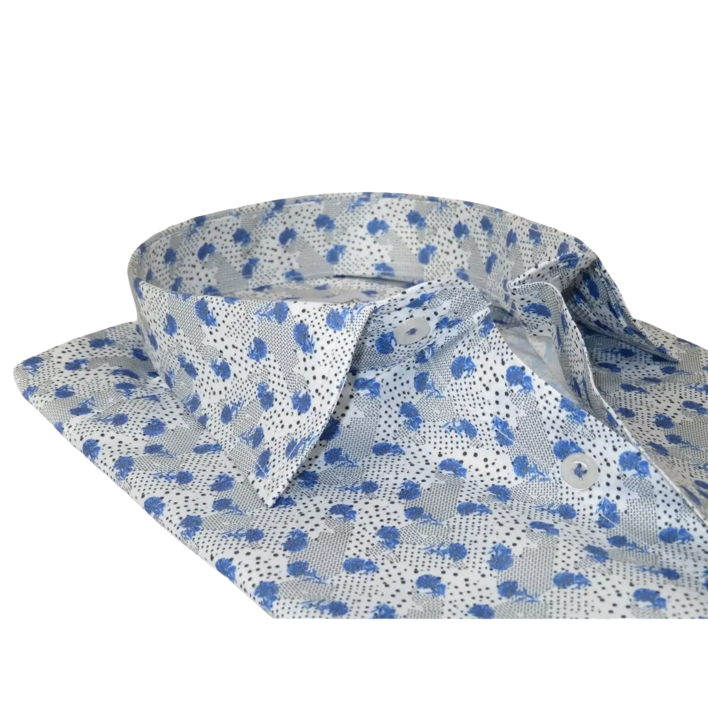 Men's EMILIO CERUTTI Sport Shirt 100% Cotton #EMC5 Multi Gray Floral