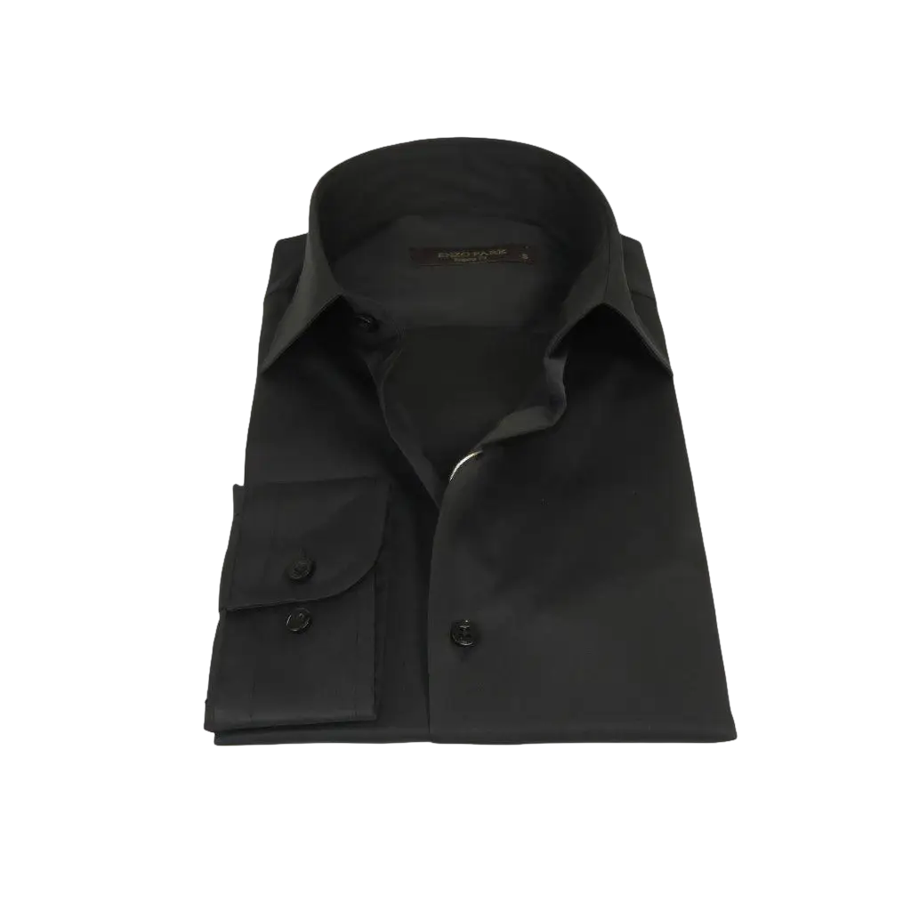 Men's Dress Shirt ENZO PARK Turkey Soft Cotton Wrinkle Resistant Enzo3 Black