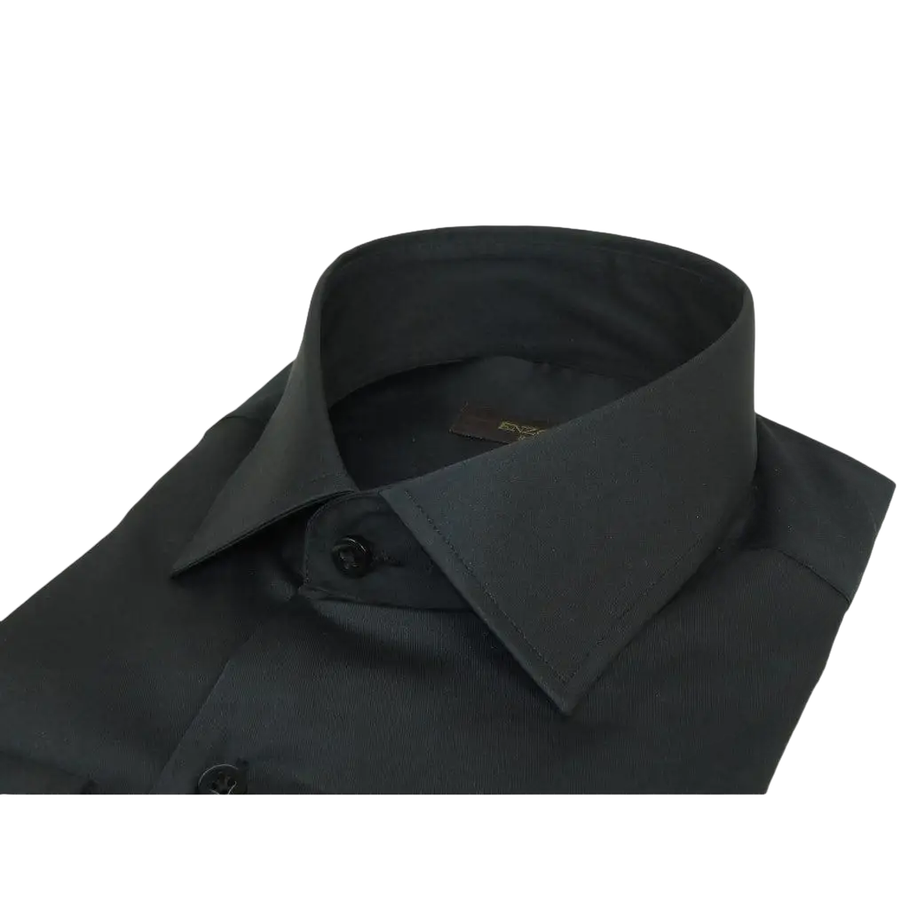 Men's Dress Shirt ENZO PARK Turkey Soft Cotton Wrinkle Resistant Enzo3 Black