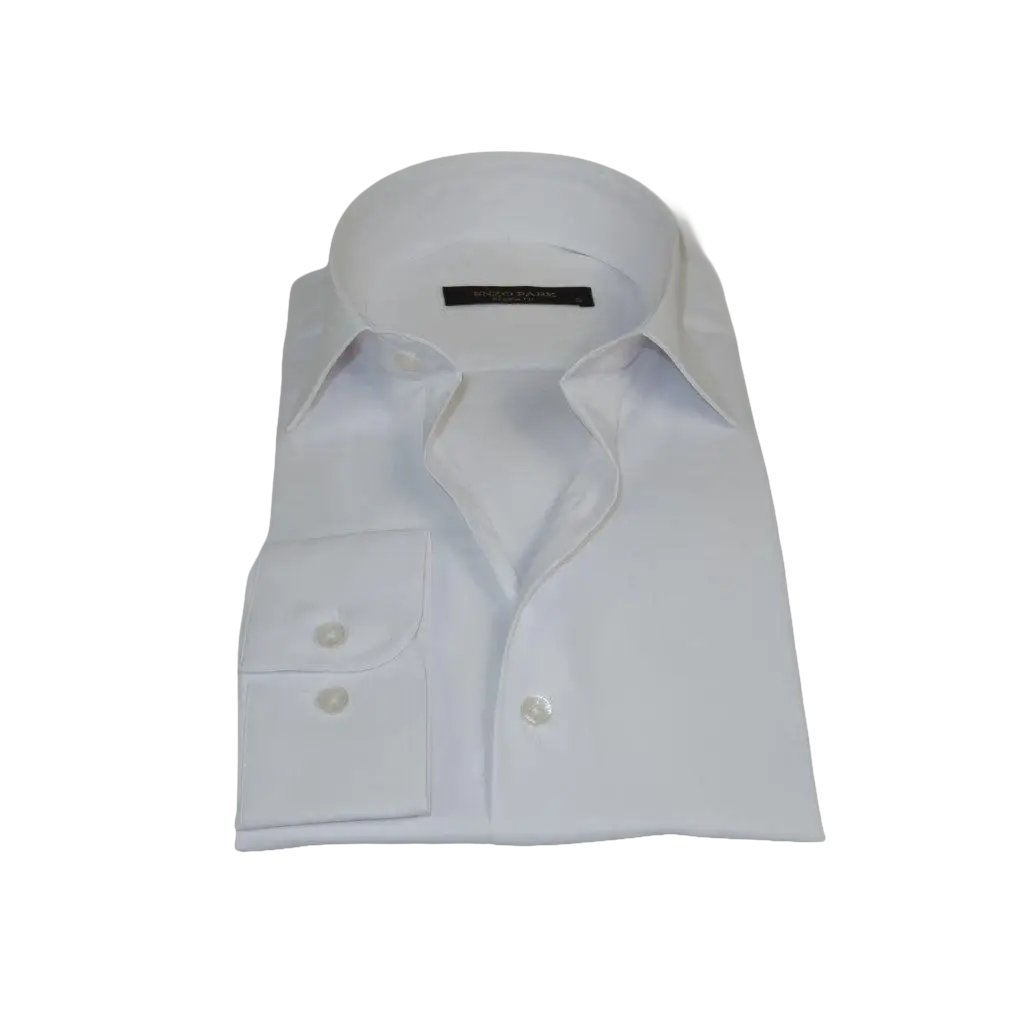 Men's Dress Shirt ENZO PARK Turkey Soft Cotton Wrinkle Resistant Enzo1 White