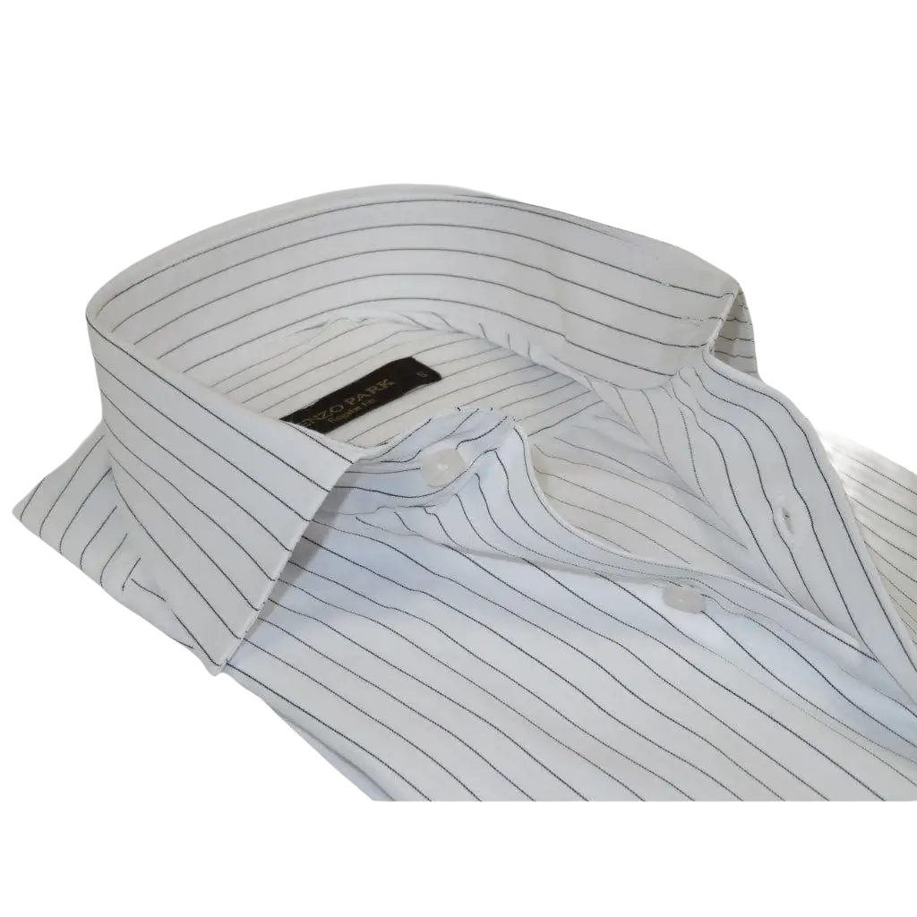 Men's Shirt ENZO PARK Turkey Soft Cotton Wrinkle Resistant Enzo5 Black Stripe
