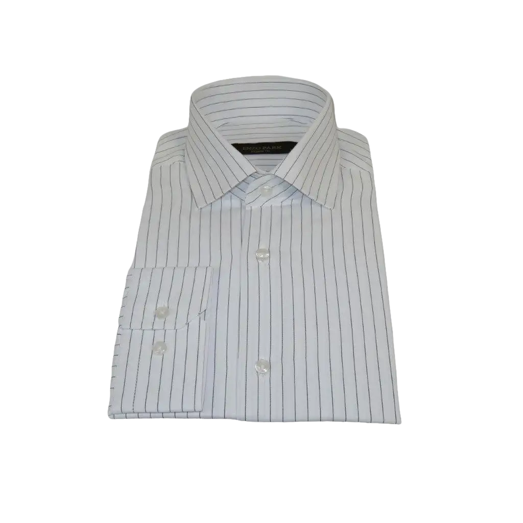 Men's Shirt ENZO PARK Turkey Soft Cotton Wrinkle Resistant Enzo5 Black Stripe