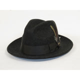 Men Bruno Capelo Hat Australian Wool Fedora EXECUTIVE EX329 Charcoal Gray