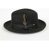 Men Bruno Capelo Hat Australian Wool Fedora EXECUTIVE EX329 Charcoal Gray