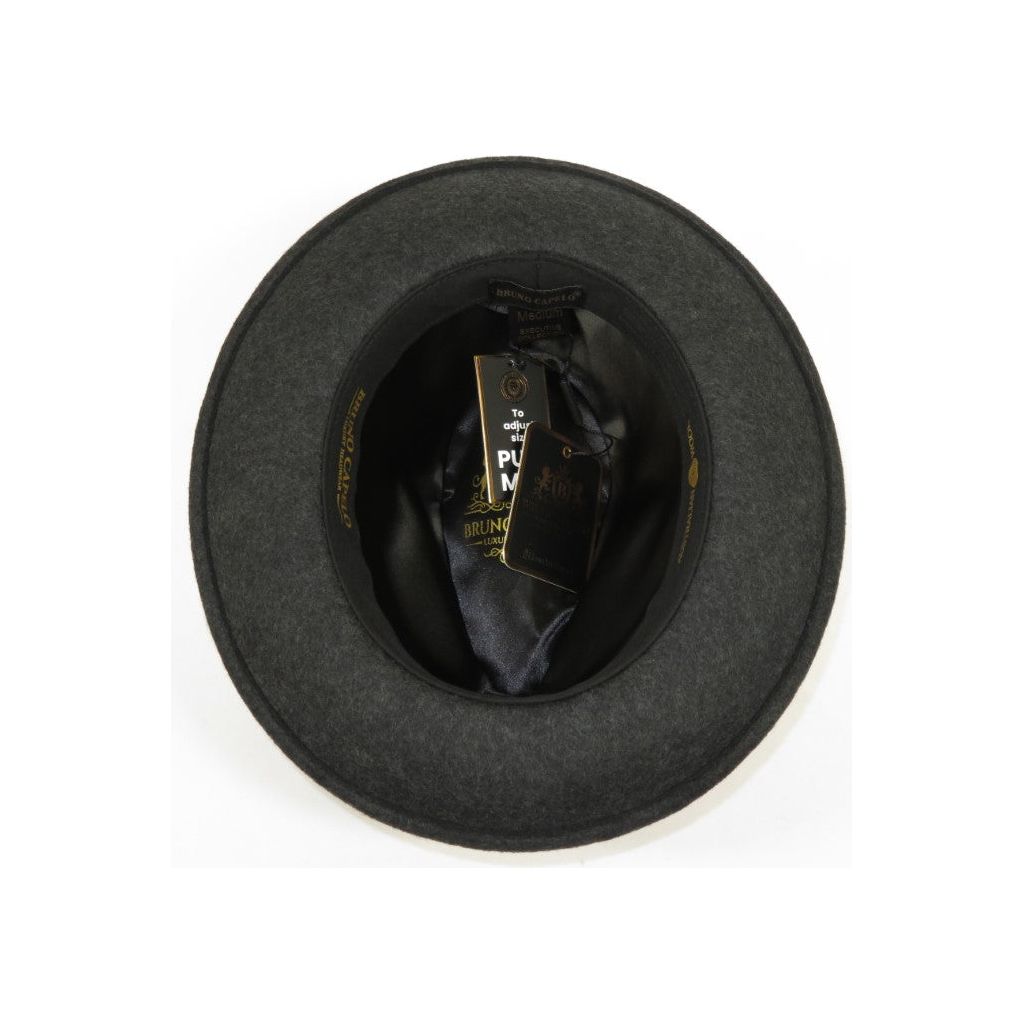 Men Bruno Capelo Hat Australian Wool Fedora EXECUTIVE EX329 Charcoal Gray