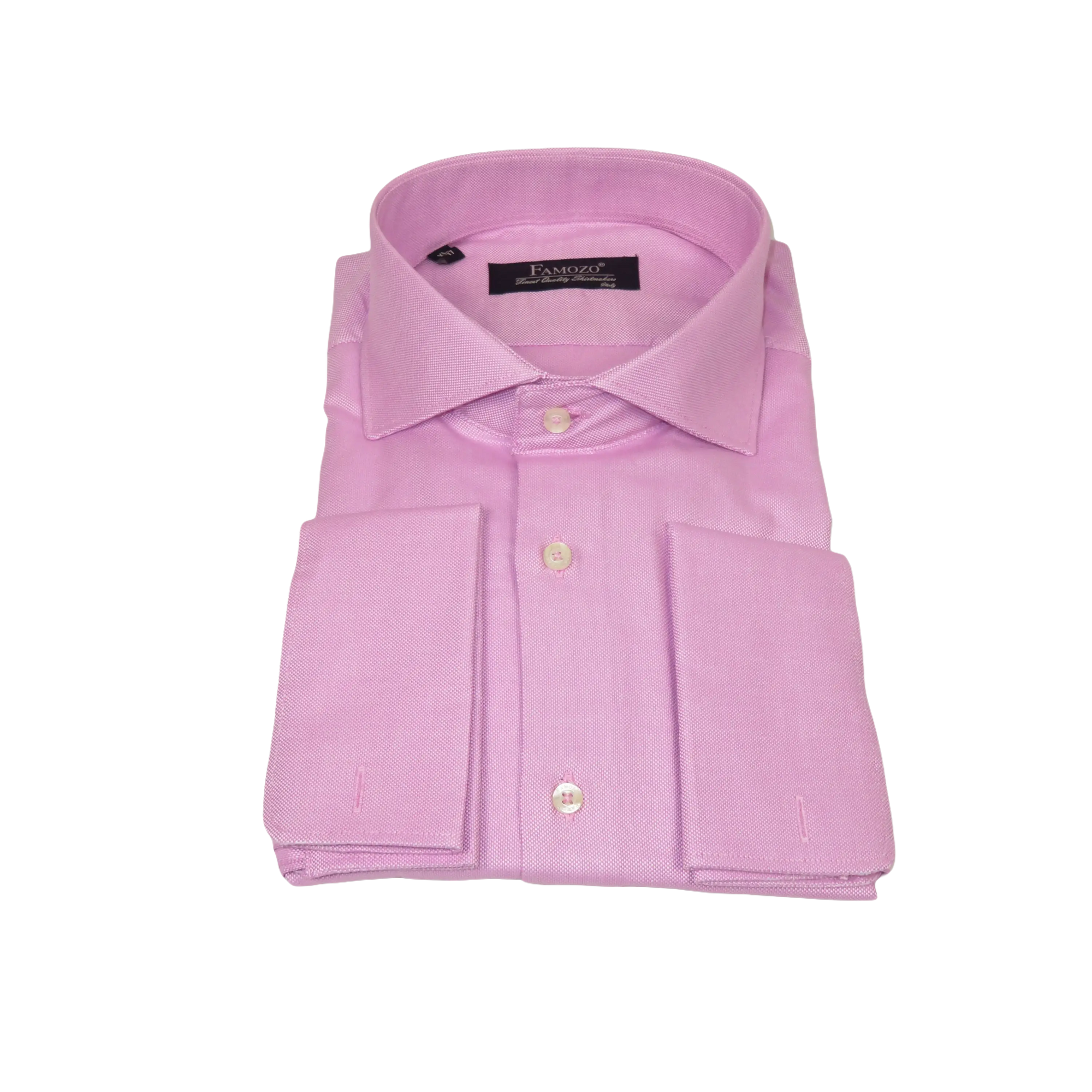 Men's Shirt FAMOZO Turkey 100% Cotton Cut-away Collar French Cuffs FA1 Pink