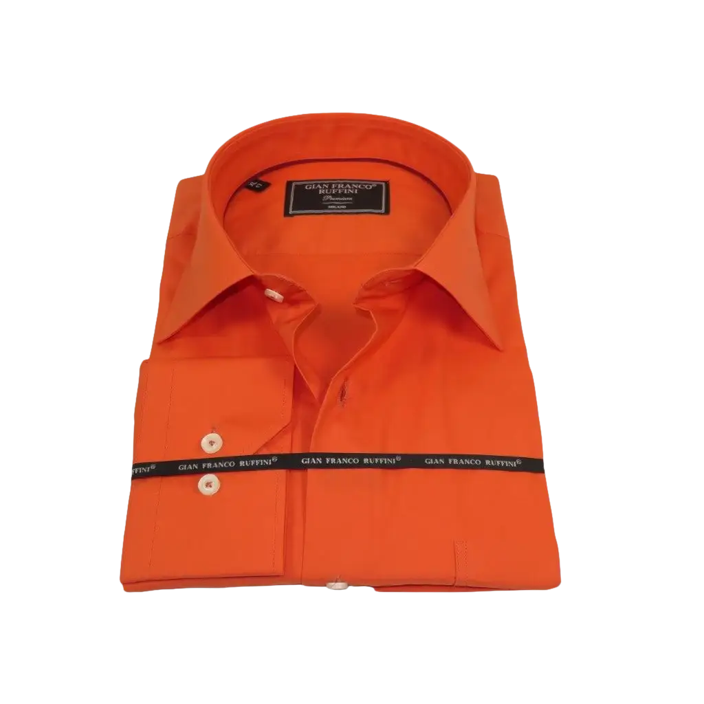 Men's Dress Shirt GIAN FRANCO RUFFINI Turkey 100% Cotton GFR-3 Rust