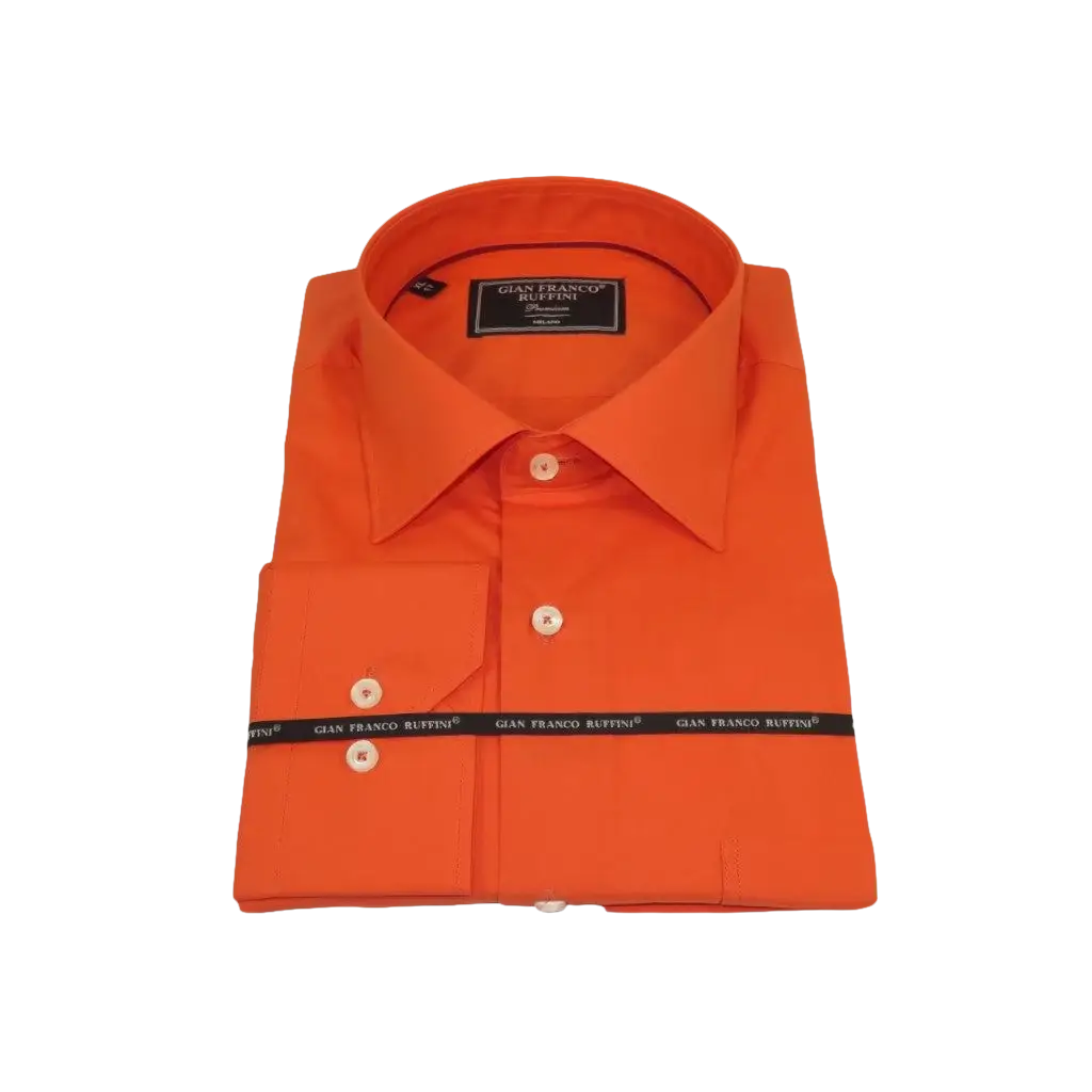 Men's Dress Shirt GIAN FRANCO RUFFINI Turkey 100% Cotton GFR-3 Rust