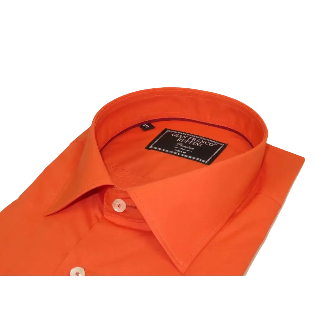Men's Dress Shirt GIAN FRANCO RUFFINI Turkey 100% Cotton GFR-3 Rust