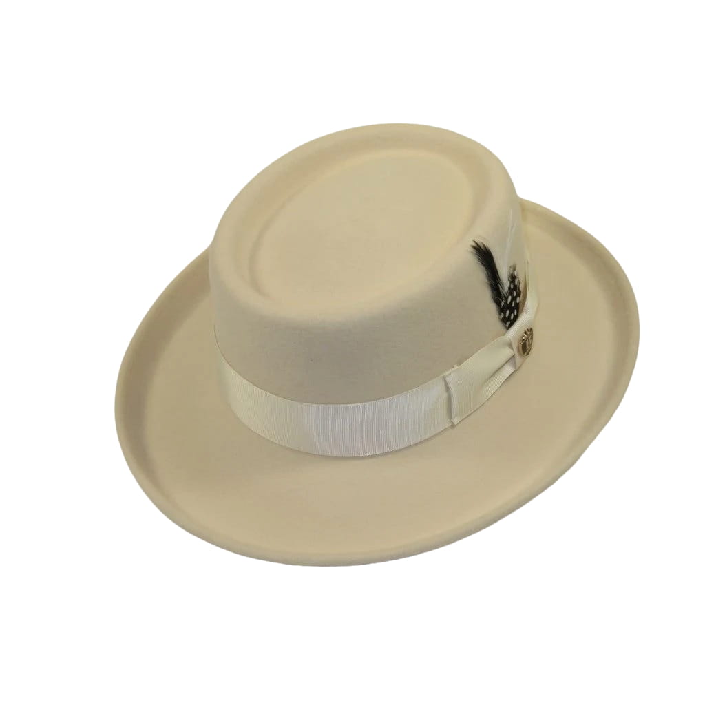 Men Bruno Capelo Hat Australian Wool Crushable Wide Brim GAMBLER GAM103 Ivory