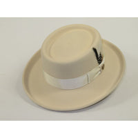 Men Bruno Capelo Hat Australian Wool Crushable Wide Brim GAMBLER GAM103 Ivory