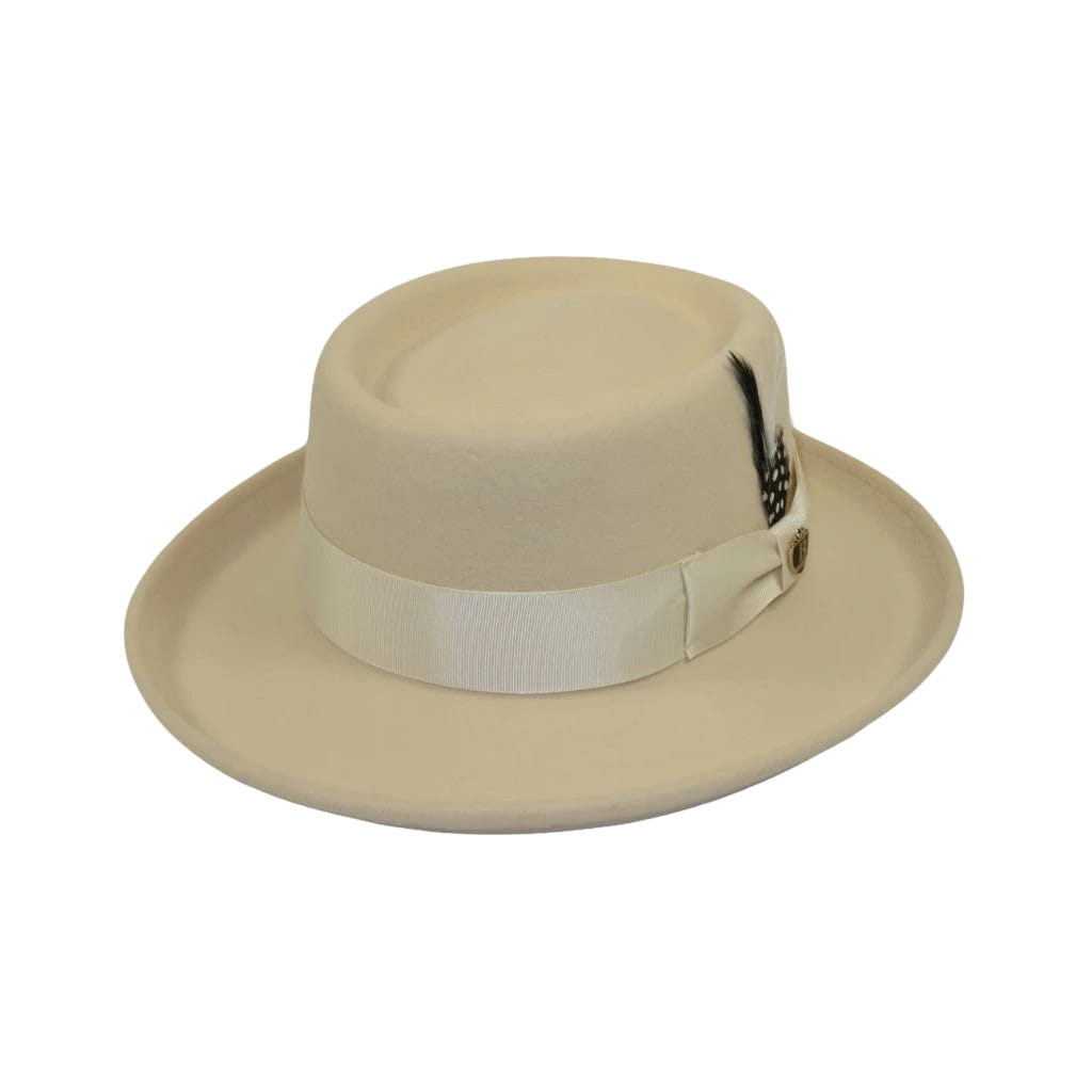Men Bruno Capelo Hat Australian Wool Crushable Wide Brim GAMBLER GAM103 Ivory