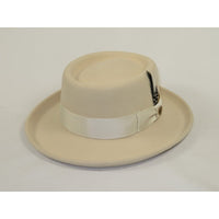 Men Bruno Capelo Hat Australian Wool Crushable Wide Brim GAMBLER GAM103 Ivory
