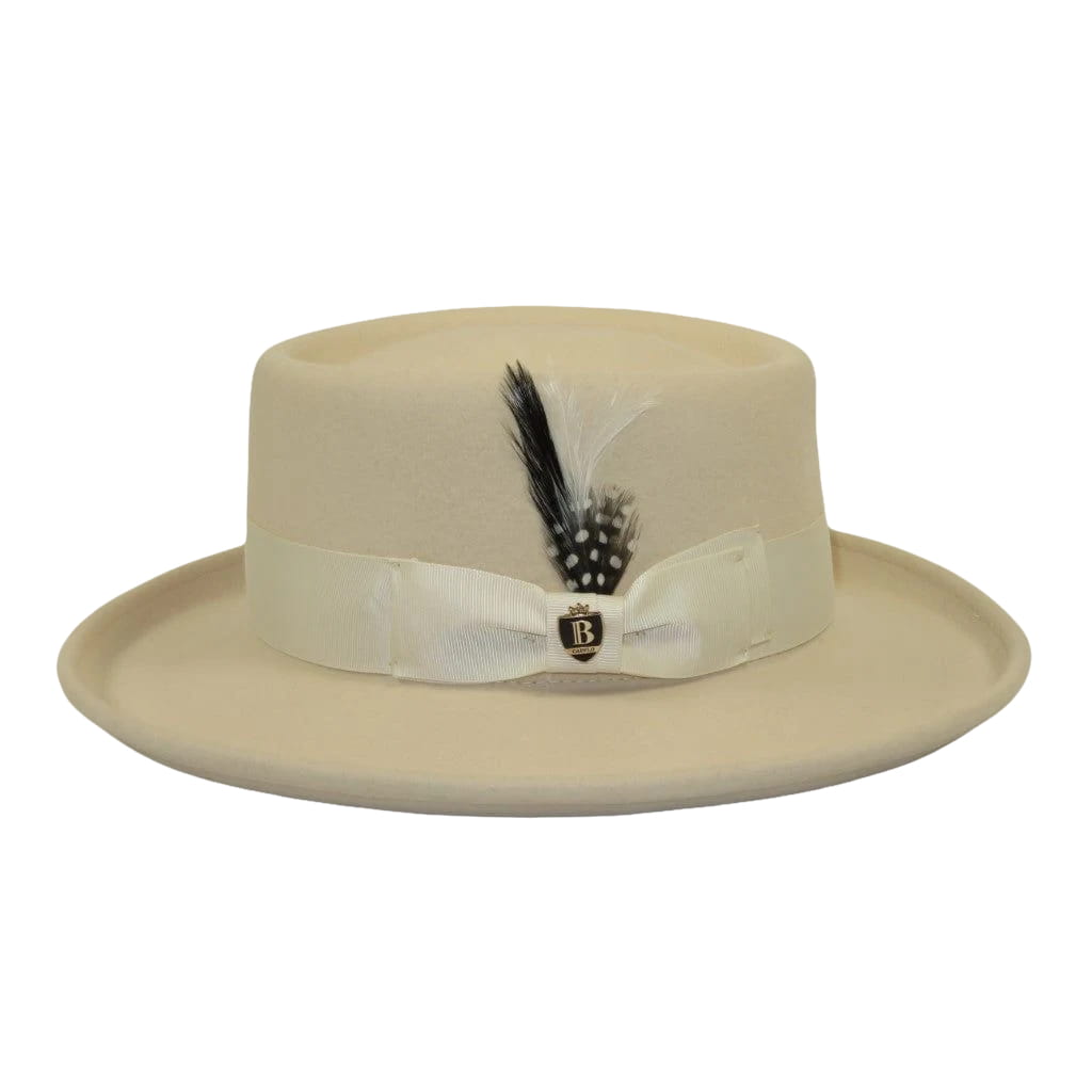 Men Bruno Capelo Hat Australian Wool Crushable Wide Brim GAMBLER GAM103 Ivory