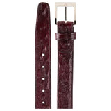 Men's Belvedere Belt Genuine Ostrich Quill up to Size 44 #2001 Burgundy