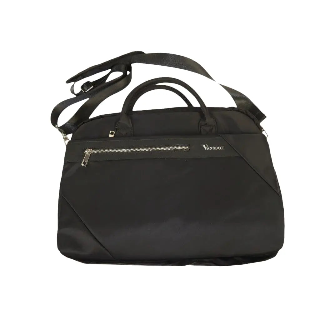 Mens Vannucci Hand Bag Laptop Notebook Office Business Briefcase #bag5 Black