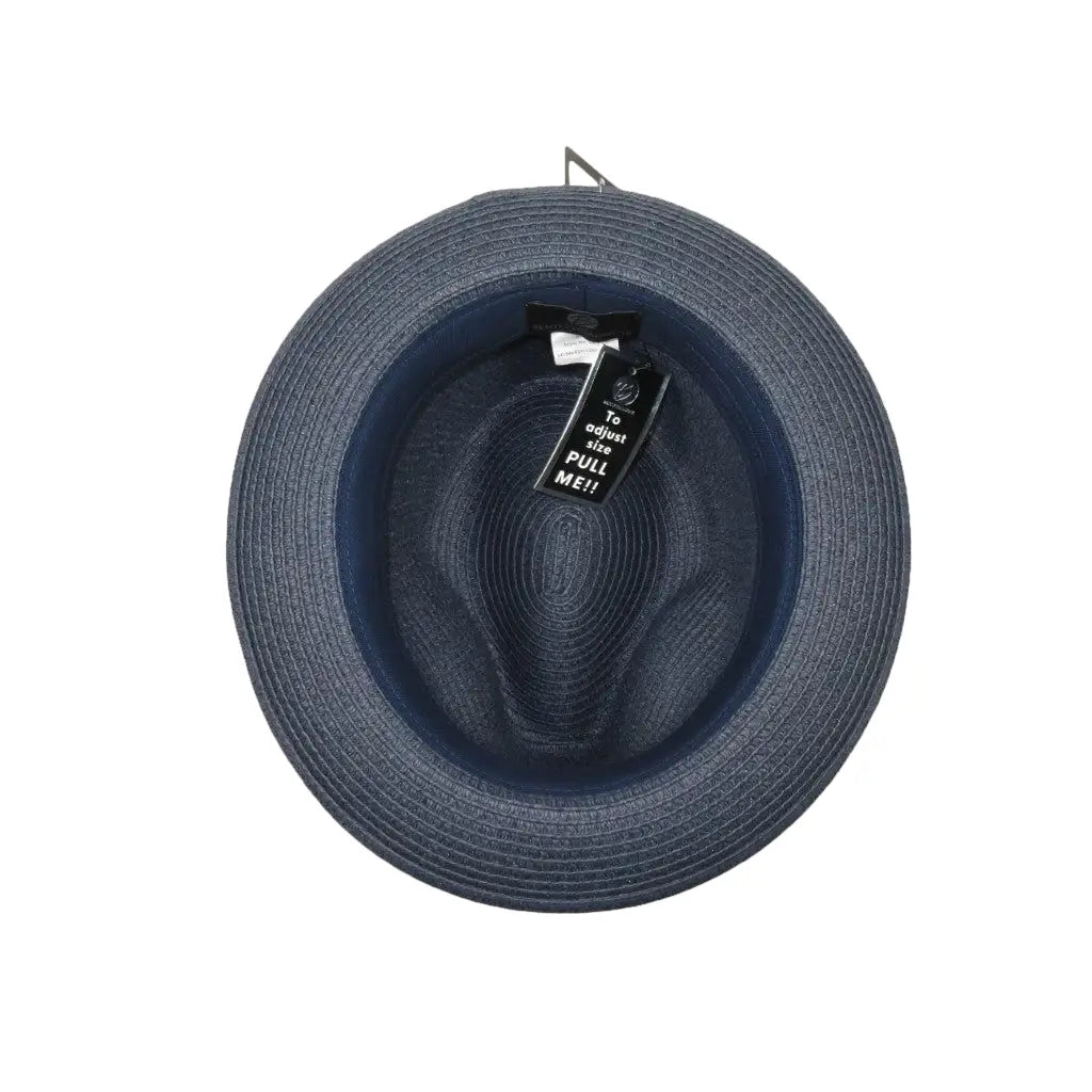 Men's Bently Semi Crushable Fedora Pinch Front Briad Hat Leonardo LE232 Navy