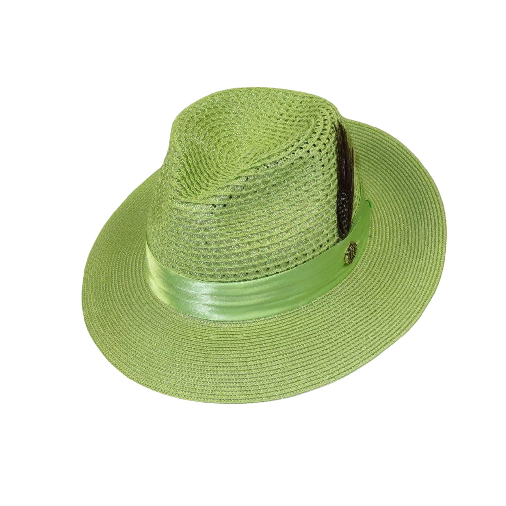Men's Summer Spring Braid Straw style Hat by BRUNO CAPELO JULIAN JU926 Apple