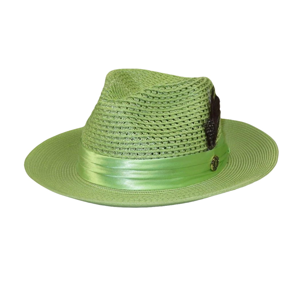 Men's Summer Spring Braid Straw style Hat by BRUNO CAPELO JULIAN JU926 Apple