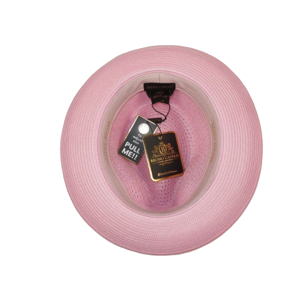 Men's Summer Spring Braid Straw style Hat by BRUNO CAPELO JULIAN JU902 Pink