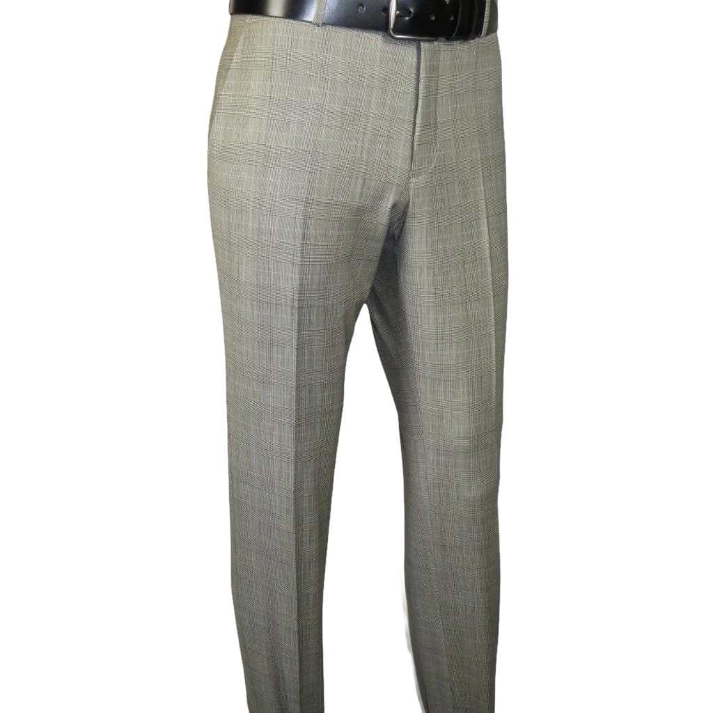 Men Suit BERLUSCONI Turkey Italian Wool 180's Glenn Plaid K167-06 Black White