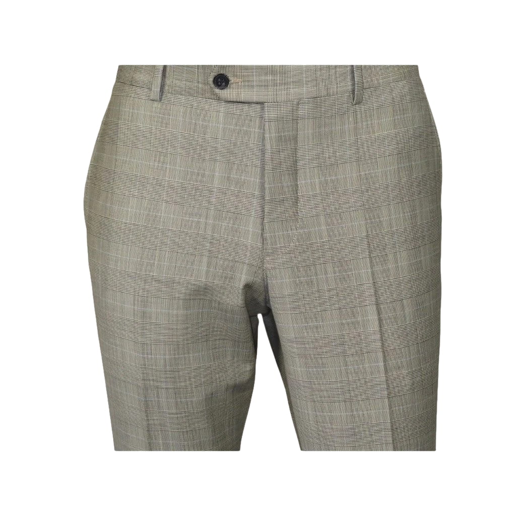 Men Suit BERLUSCONI Turkey Italian Wool 180's Glenn Plaid K167-06 Black White