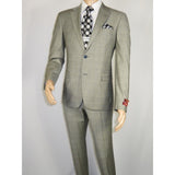 Men Suit BERLUSCONI Turkey Italian Wool 180's Glenn Plaid K167-06 Black White