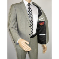 Men Suit BERLUSCONI Turkey Italian Wool 180's Glenn Plaid K167-06 Black White