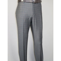 Men Suit BERLUSCONI Turkey Italian Wool 180's Glenn Plaid K230-12 Gray Blue