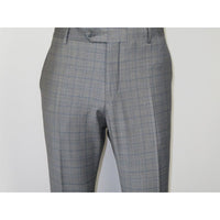 Men Suit BERLUSCONI Turkey Italian Wool 180's Glenn Plaid K230-12 Gray Blue