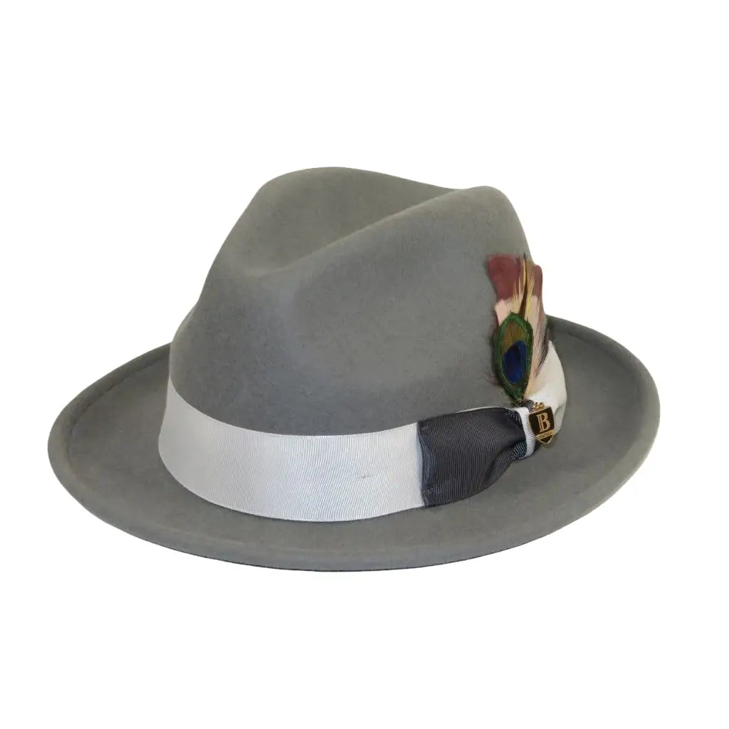 Bruno Capelo Hat Australian Wool Crushable Fedora Manhattan MA500 Gray