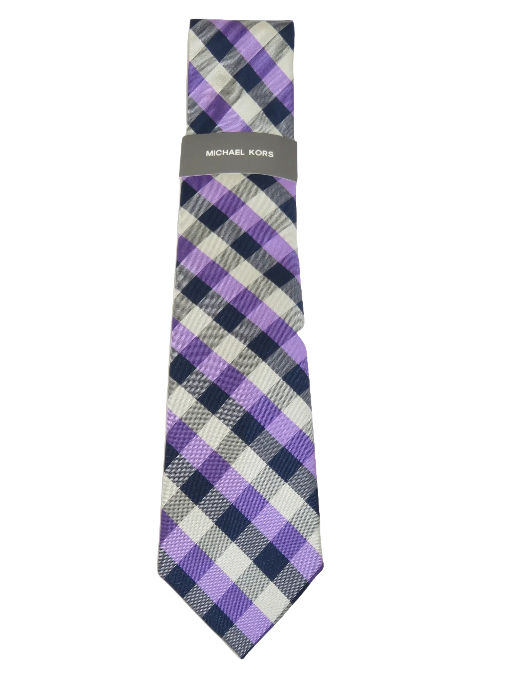 Men's Michael Kors Tie Classic Woven Silky Feel #MK-1 Lavender Checker