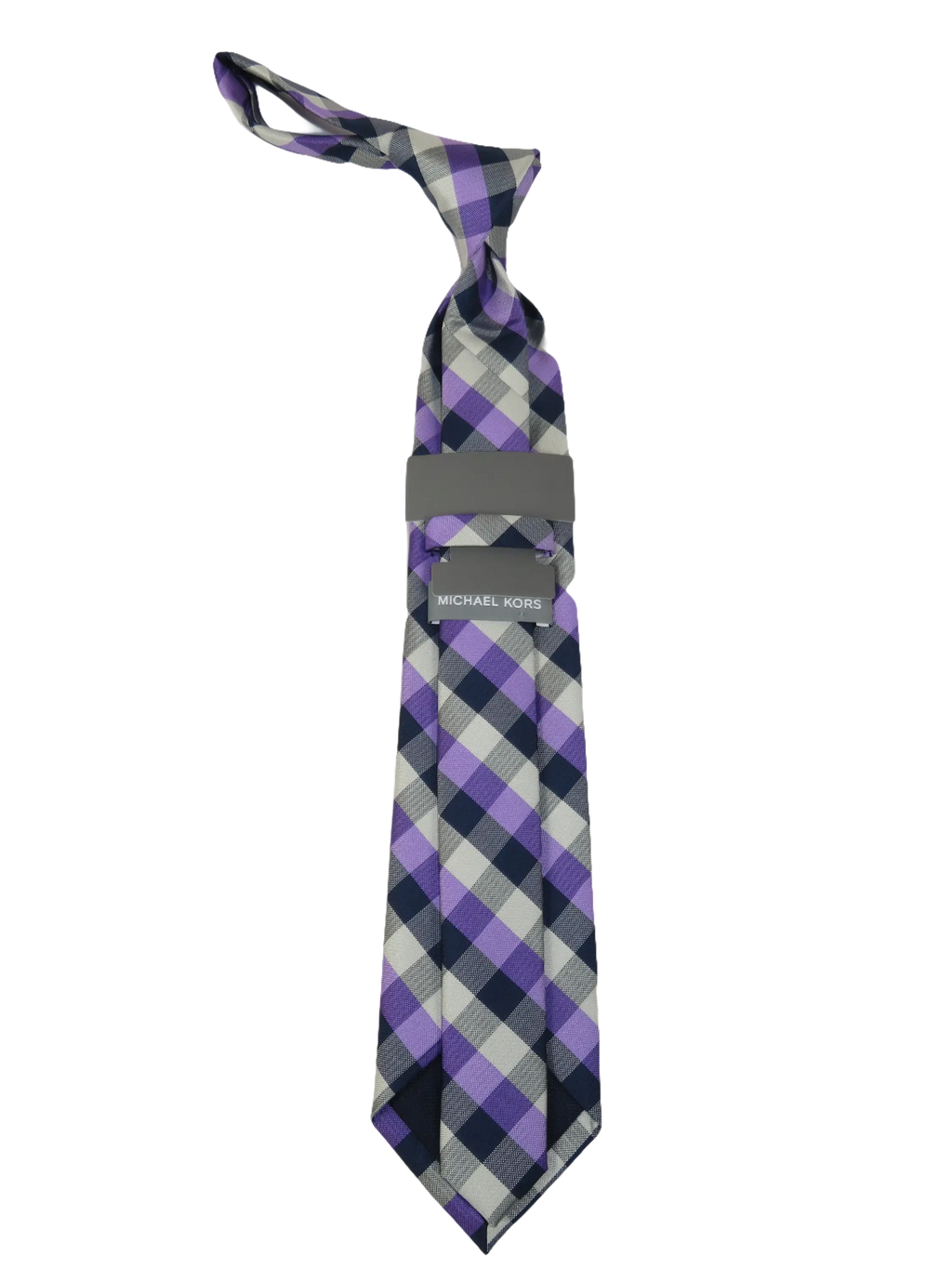 Men's Michael Kors Tie Classic Woven Silky Feel #MK-1 Lavender Checker