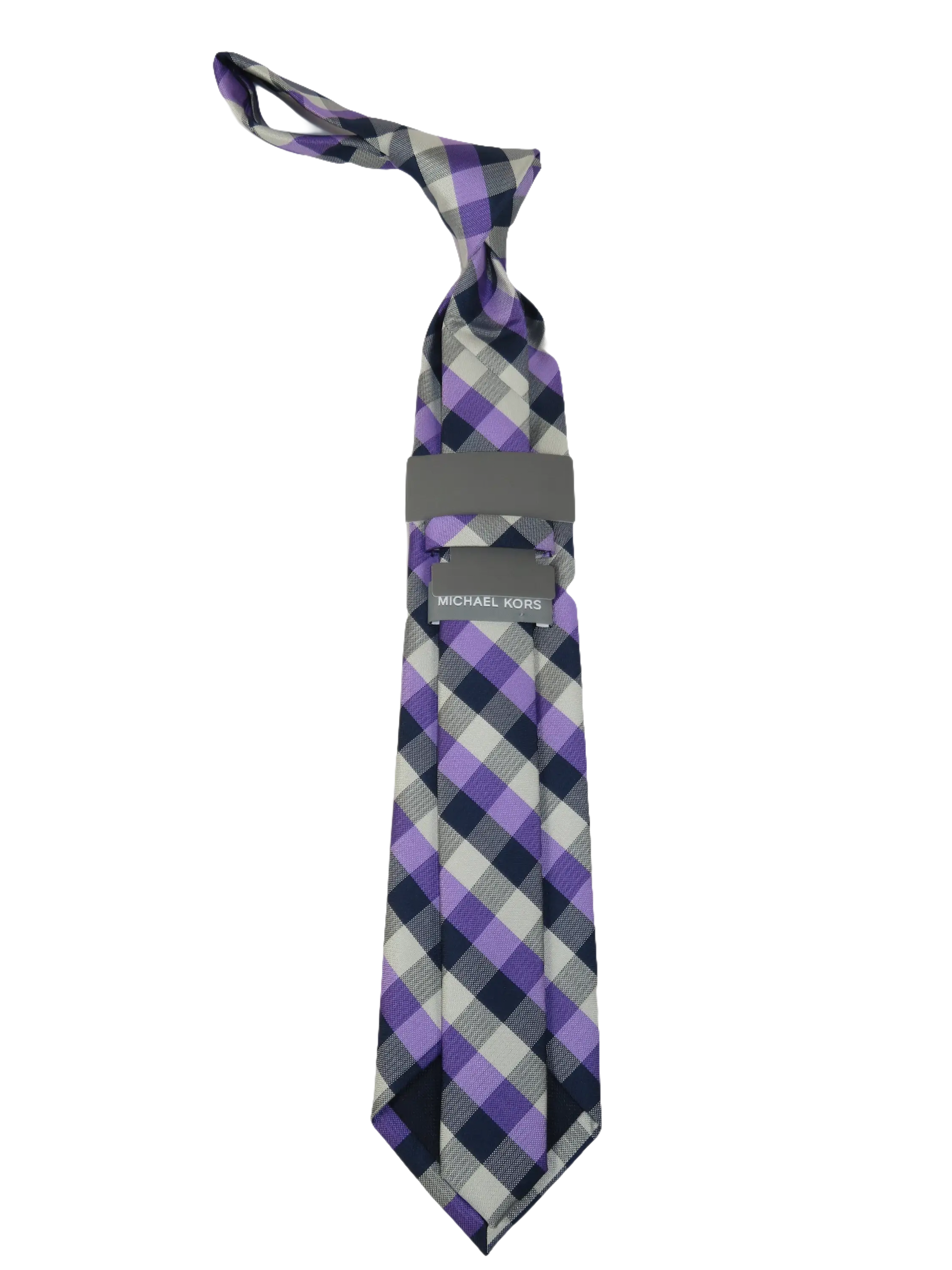 Men's Michael Kors Tie Classic Woven Silky Feel #MK-1 Lavender Checker