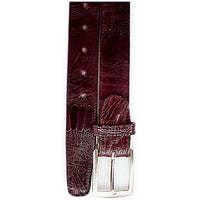 Men's Belvedere Belt Genuine Ostrich Leg up to Size 44 #2000 Dark Burgundy
