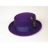 Mens Bruno Capelo Dress Hat Australian Wool Crushable Pork Pie Jazz PP110 Purple