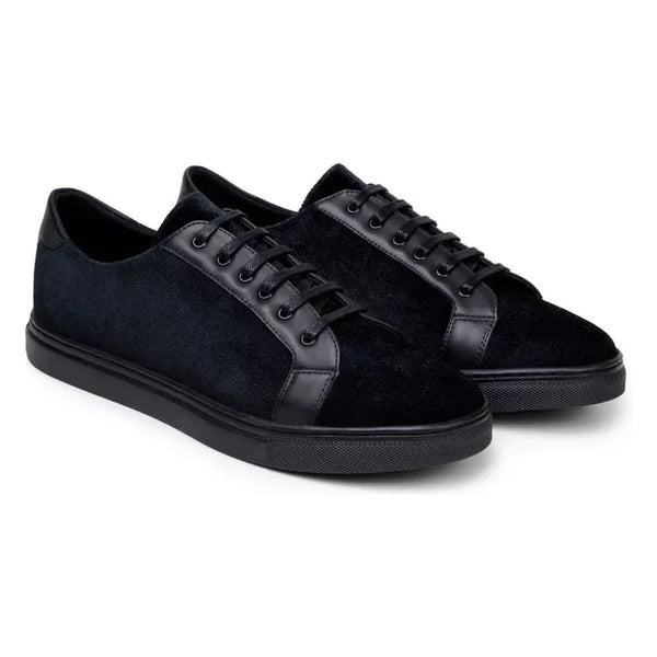 Belvedere Studio Formal Sneaker Prince Velvet Leather Black