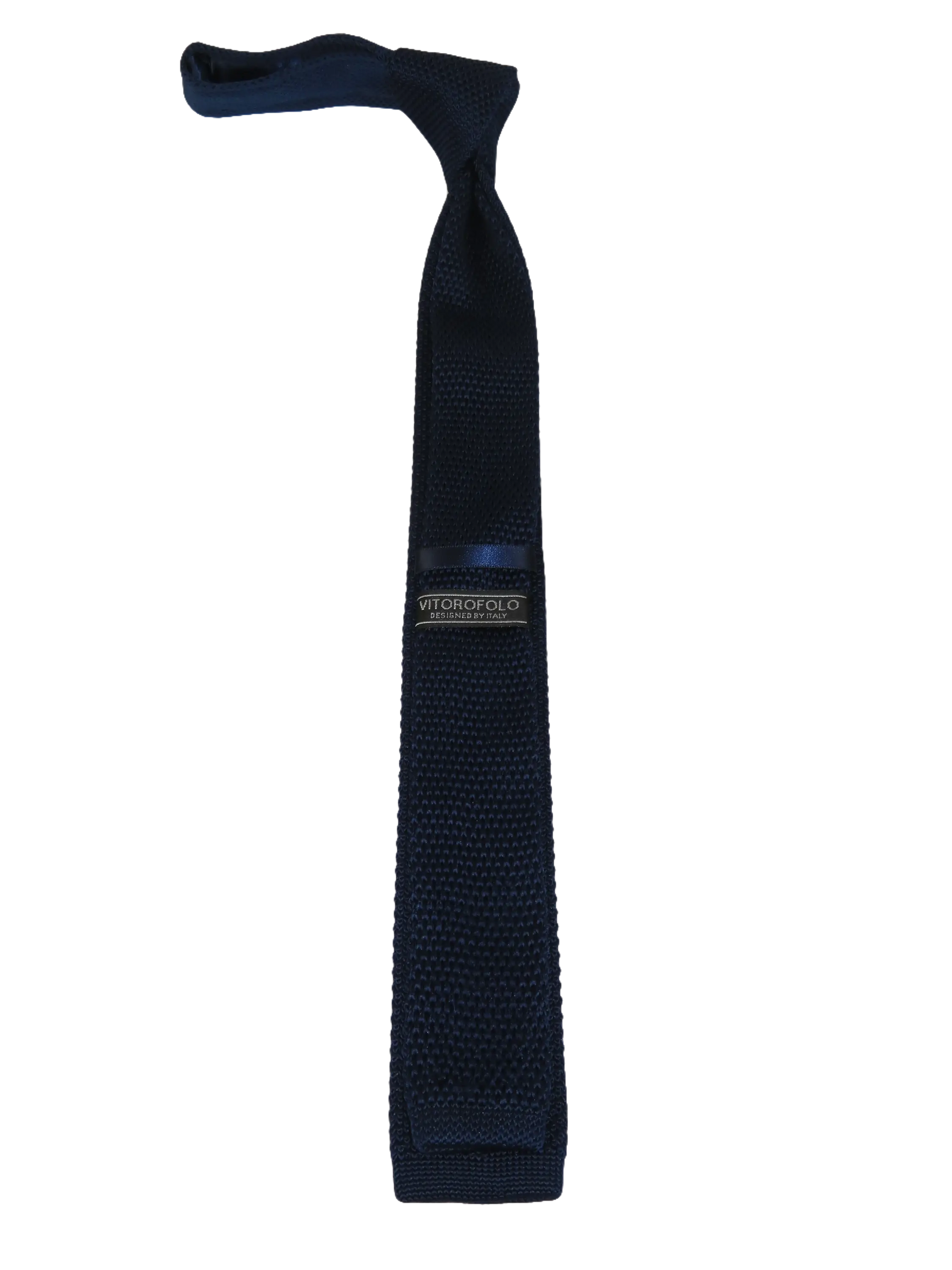Men's Vitorofolo Italy Slim Tie Woven Fabric Fashionable RS-5 Navy Blue