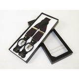 ELEGANT Suspenders Clip on and Button Option for Slacks or Suit Pants Brown